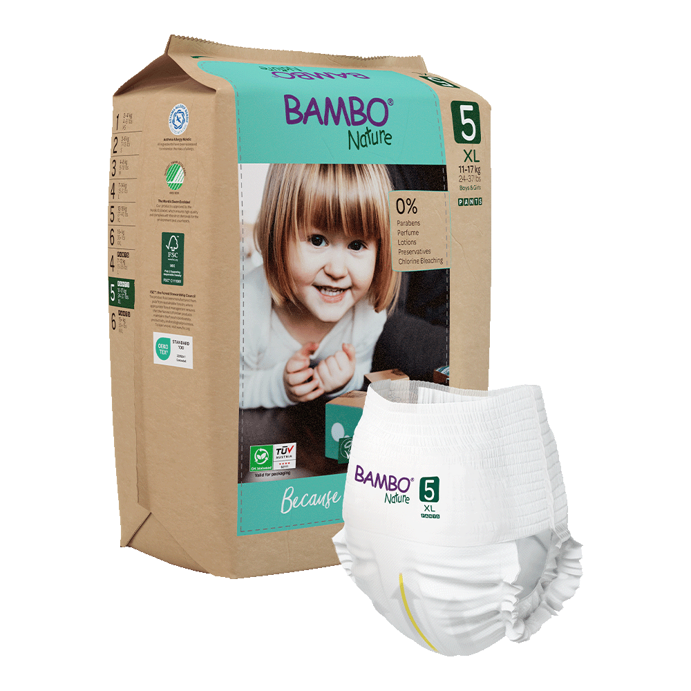 Bambo Nature hlačne pleničke velikost 5 (11-17 kg), 19 kom